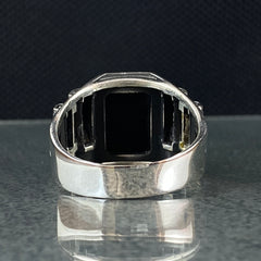 Black Onyx Stone 925 Sterling Silver Handmade Ring