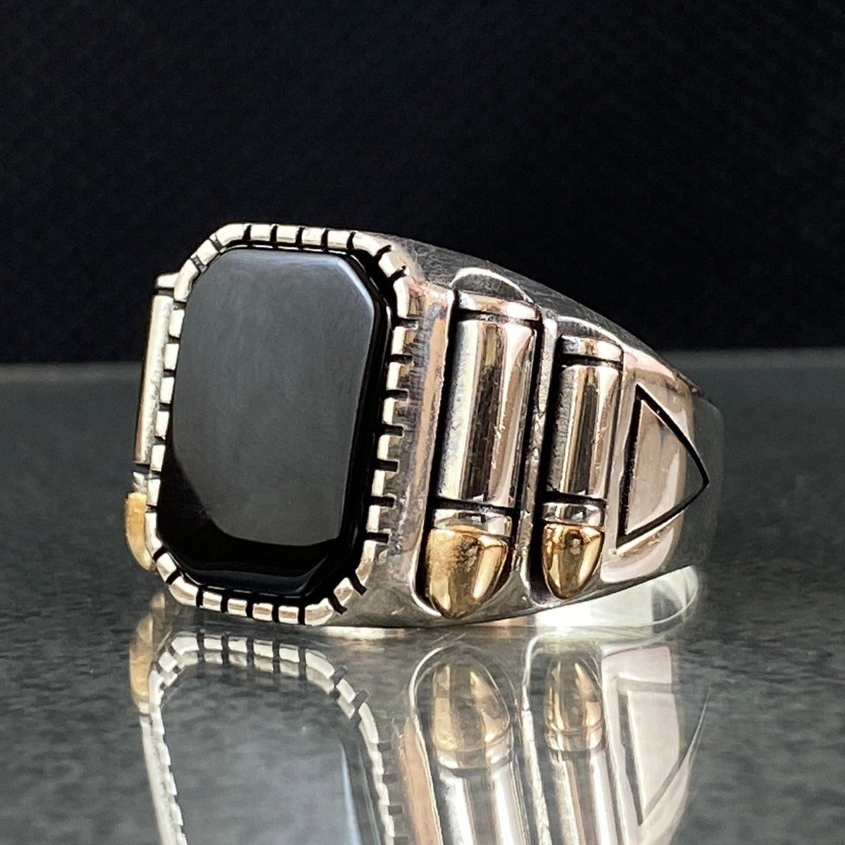 Black Onyx Stone 925 Sterling Silver Handmade Ring