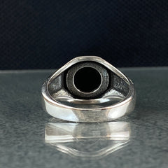 Black Onyx Stone 925 Sterling Silver Men Ring