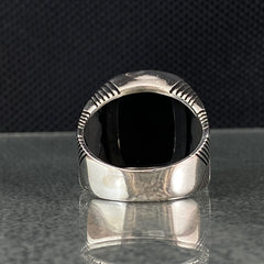 Black Onyx Stone 925 Solid Silver Handmade Ring