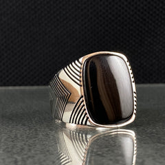 Black Onyx Stone 925 Solid Silver Handmade Ring