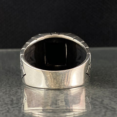 Black Onyx Gemstone 925 Solid Silver Handmade Ring